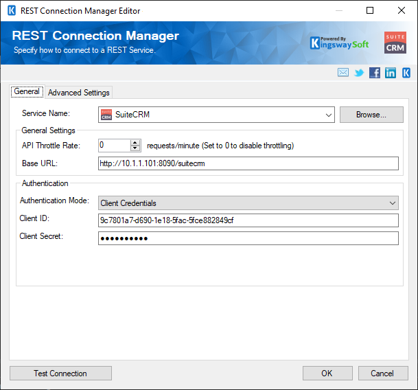 SSIS SuiteCRM Connection Manager